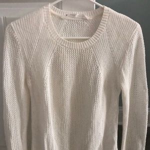 Athleta white mesh sweater